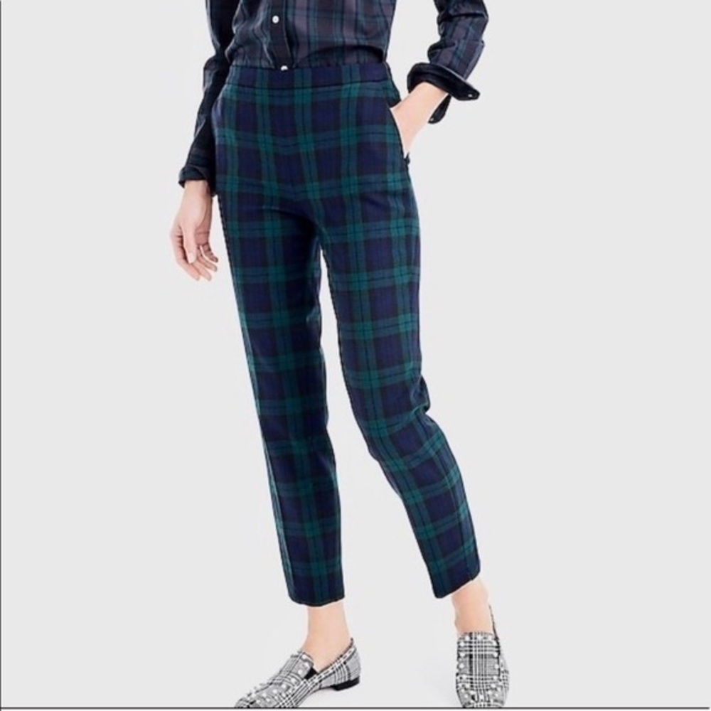 J. Crew Blue & Green Plaid Martie Pant
